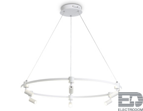 Подвесной управляемый светодиодный светильник FL5297/1+6 WH Line - цена и фото