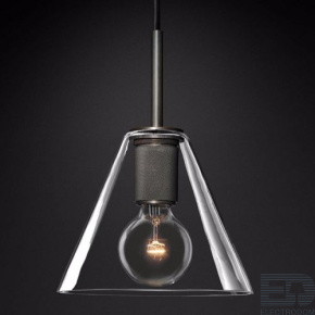 Подвесной светильник RH Utilitaire Funnel Pendant Black ImperiumLoft - цена и фото
