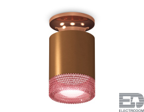 Комплект накладного светильника с композитным хрусталем XS6304151 SCF/PPG/PI кофе песок/золото розовое полированное/розовый MR16 GU5.3 (N6906, C6304, N6152) - цена и фото