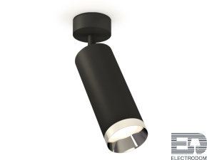Комплект накладного поворотного светильника XM6343003 SBK/PSL черный песок/серебро полированное MR16 GU5.3 (A2210, C6343, N6132) - цена и фото