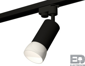 Комплект трекового однофазного светильника XT6323190 SBK/FR черный песок/белый матовый MR16 GU5.3 (A2521, C6323, N6258) - цена и фото