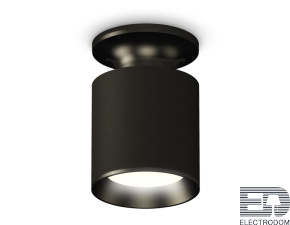 Комплект накладного светильника XS6302100 SBK/PBK черный песок/черный полированный MR16 GU5.3 (N6902, C6302, N6103) - цена и фото
