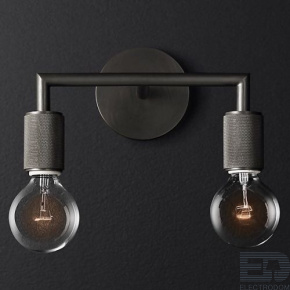 Бра RH Utilitaire Double Sconce Black ImperiumLoft - цена и фото