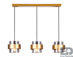 Подвесной светильник со сменной лампой TR3652/3 GD/SM золото/дымчатый E27/3 max 40W 820*180*700 - цена и фото