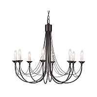 Подвесная люстра Elstead Lighting CARISBROOKE CB8-BLACK - цена и фото