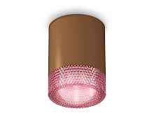 Комплект накладного светильника с композитным хрусталем XS6304021 SCF/PI кофе песок/розовый MR16 GU5.3 (C6304, N6152) - цена и фото