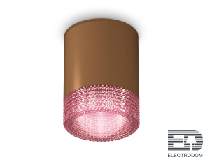 Комплект накладного светильника с композитным хрусталем XS6304021 SCF/PI кофе песок/розовый MR16 GU5.3 (C6304, N6152) - цена и фото