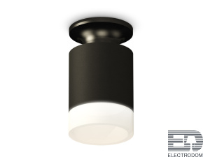 Комплект накладного светильника с акрилом XS6302111 SBK/PBK/FR черный песок/черный полированный/белый матовый MR16 GU5.3 (N6902, C6302, N6248) - цена и фото