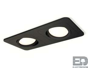 Комплект встраиваемого поворотного светильника XC7906010 SBK черный песок MR16 GU5.3 (C7906, N7711) - цена и фото