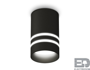 Комплект накладного светильника с акрилом XS6302062 SBK/FR черный песок/белый матовый MR16 GU5.3 (C6302, N6236) - цена и фото