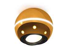 Комплект накладного поворотного светильника с дополнительной подсветкой XS1105010 PYG/PBK золото желтое полированное/черный полированный MR16 GU5.3 LED3W 4200K(C1105,N7002) - цена и фото