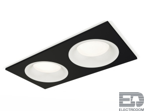 Комплект встраиваемого светильника XC7636001 SBK/SWH черный песок/белый песок MR16 GU5.3 (C7636, N7010) - цена и фото