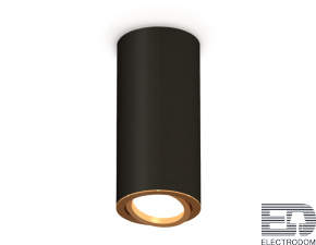 Комплект накладного поворотного светильника XS7443004 SBK/PYG черный песок/золото желтое полированное MR16 GU5.3 (C7443, N7004) - цена и фото