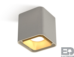 Комплект накладного светильника XS7842004 SGR/SGD серый песок/золото песок MR16 GU5.3 (C7842, N7704) - цена и фото