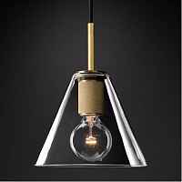 Подвесной светильник RH Utilitaire Funnel Pendant Brass ImperiumLoft - цена и фото