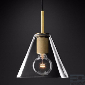 Подвесной светильник RH Utilitaire Funnel Pendant Brass ImperiumLoft - цена и фото