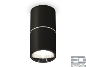 Комплект накладного светильника XS6302081 SBK/PSL черный песок/серебро полированное MR16 GU5.3 (C6302, A2060, N6112) - цена и фото