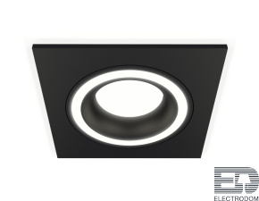 Комплект встраиваемого светильника с акрилом XC7632040 SBK черный песок MR16 GU5.3 (C7632, N7111) - цена и фото