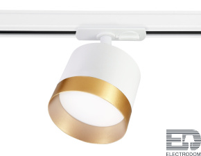 Трековый однофазный светильник со сменной лампой GL5361 WH/GD белый/золото GX53 max 12W - цена и фото