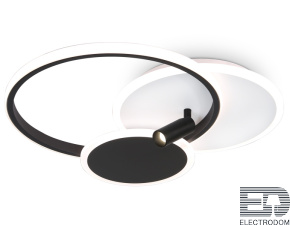 Настенно-потолочный светодиодный светильник с пультом FL5118/3+1 WH/BK Line - цена и фото