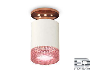 Комплект накладного светильника с композитным хрусталем XS6301202 SWH/PPG/PI белый песок/золото розовое полированное/розовы MR16 GU5.3 (N6906, C6301, N6152) - цена и фото