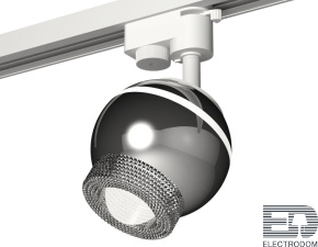 Комплект трекового однофазного светильника с подсветкой XT1104001 PSL/CL серебро полированное/прозрачный GU5.3 LED 3W 4200K (A2520, C1104, N7191) - цена и фото