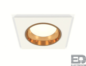 Комплект встраиваемого светильника XC6520004 SWH/PYG белый песок/золото желтое полированное MR16 GU5.3 (C6520, N6113) - цена и фото