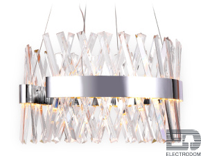 Хрустальный подвесной светодиодный светильник TR5308 CH/CL хром/прозрачный 100W D500*750 (Без ПДУ) - цена и фото