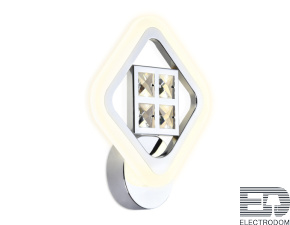 Настенный светодиодный светильник с хрусталем FA285 CH хром 15W 260*230*60 - цена и фото
