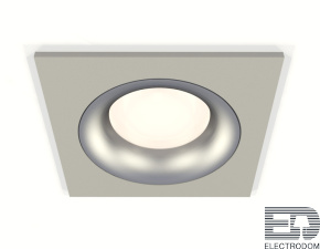 Комплект встраиваемого светильника XC7633004 SGR/MCH серый песок/хром матовый MR16 GU5.3 (C7633, N7013) - цена и фото