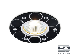 Встраиваемый потолочный точечный светильник A808 BK/AL сатин/черный MR16 - цена и фото