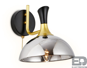 Настенный светильник с выключателем Ambrella TR9086 BK/GD/SM черный/золотой/дымчатый - цена и фото