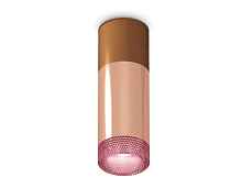 Комплект накладного светильника с композитным хрусталем XS6326061 PPG/SCF/PI золото розовое полированное/кофе песок/розовый MR16 GU5.3 - цена и фото