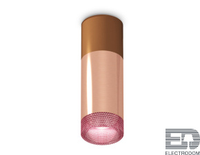 Комплект накладного светильника с композитным хрусталем XS6326061 PPG/SCF/PI золото розовое полированное/кофе песок/розовый MR16 GU5.3 - цена и фото