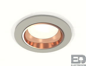 Комплект встраиваемого светильника XC6514005 SGR/PPG серый песок/золото розовое полированное MR16 GU5.3 (C6514, N6114) - цена и фото