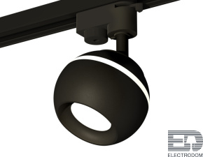 Комплект трекового однофазного светильника с подсветкой XT1102041 SBK черный песок MR16 GU5.3 LED 3W 4200K (A2521, C1102, N7021) - цена и фото