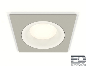 Комплект встраиваемого светильника XC7633001 SGR/SWH серый песок/белый песок MR16 GU5.3 (C7633, N7010) - цена и фото