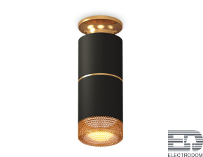 Комплект накладного светильника с композитным хрусталем XS6302241 SBK/PYG/CF черный песок/золото желтое полированное/кофе MR16 GU5.3 - цена и фото