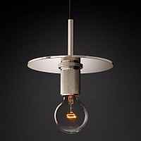 Подвесной светильник RH Utilitaire Disk Shade Pendant Silver ImperiumLoft - цена и фото