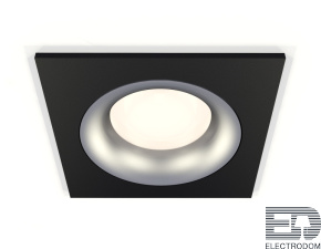 Комплект встраиваемого светильника XC7632004 SBK/MCH черный песок/хром матовый MR16 GU5.3 (C7632, N7013) - цена и фото