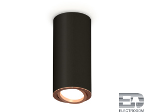 Комплект накладного поворотного светильника XS7443005 SBK/PPG черный песок/золото розовое полированное MR16 GU5.3 (C7443, N7005) - цена и фото