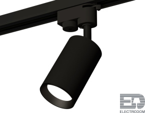 Комплект трекового однофазного светильника XT6323003 SBK/PBK черный песок/черный полированный MR16 GU5.3 (A2521, C6323, N6103) - цена и фото