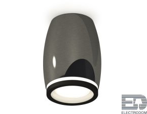 Комплект накладного светильника с акрилом XS1123020 DCH/SBK/FR черный хром/черный песок/белый матовый MR16 GU5.3 (C1123, N7121) - цена и фото