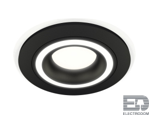 Комплект встраиваемого светильника с акрилом XC7622040 SBK черный песок MR16 GU5.3 (C7622, N7111) - цена и фото