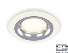 Комплект встраиваемого светильника XC7621003 SWH/PSL белый песок/серебро полированное MR16 GU5.3 (C7621, N7012) - цена и фото