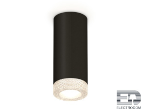 Комплект накладного светильника с композитным хрусталем XS7443010 SBK/CL черный песок/прозрачный MR16 GU5.3 (C7443, N7191) - цена и фото