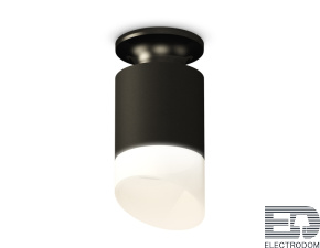 Комплект накладного светильника с акрилом XS6302112 SBK/PBK/FR черный песок/черный полированный/белый матовый MR16 GU5.3 (N6902, C6302, N6256) - цена и фото