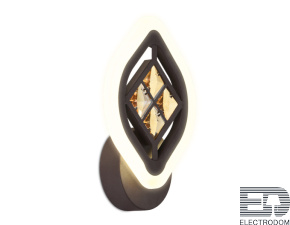 Настенный светодиодный светильник с хрусталем FA278 CF/TI кофе/янтарь 12W 240*170*60 - цена и фото