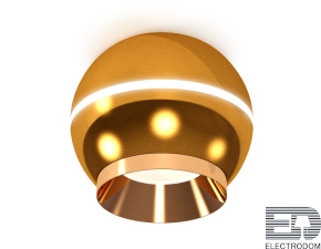 Комплект накладного светильника с дополнительной подсветкой XS1105002 PYG золото желтое полированное MR16 GU5.3 LED 3W 4200K (C1105, N7034) - цена и фото