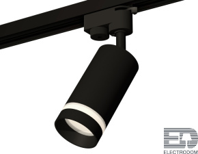 Комплект трекового однофазного светильника XT6323111 SBK/FR черный песок/белый матовый MR16 GU5.3 (A2521, C6323, N6229) - цена и фото